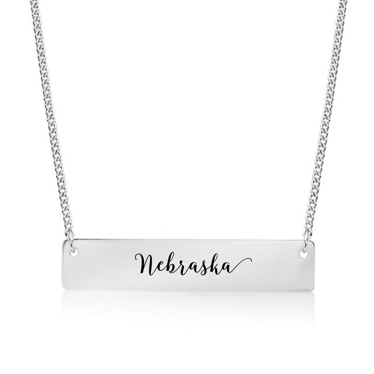 Home State Pride  Gold / Silver Bar Necklace - Select Your State! - pipercleo.com