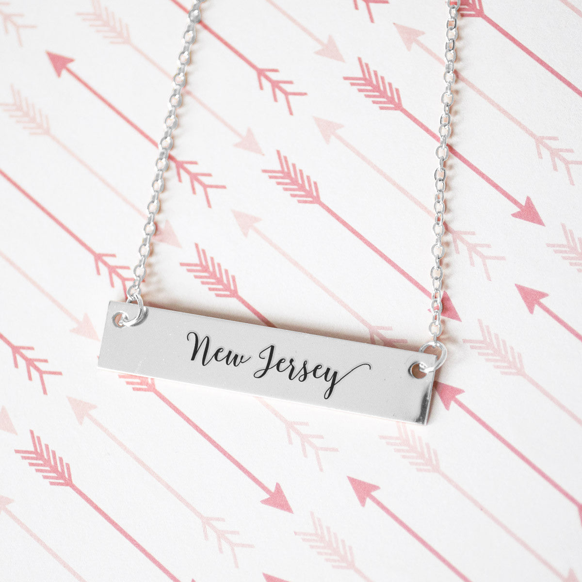 Home State Pride  Gold / Silver Bar Necklace - Select Your State! - pipercleo.com
