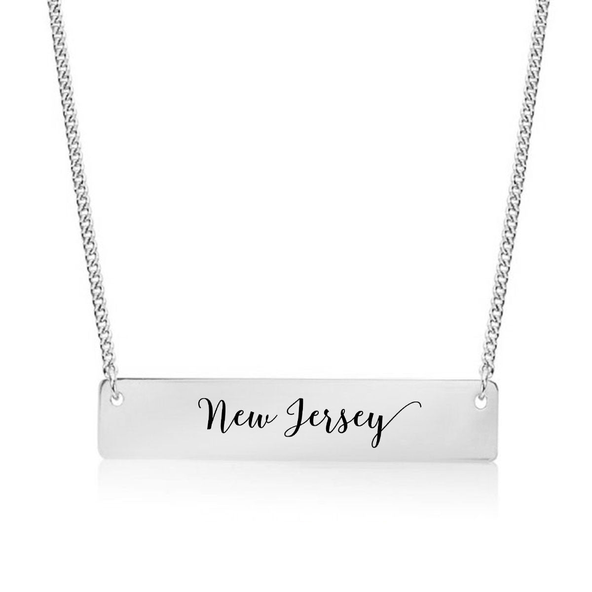 Home State Pride  Gold / Silver Bar Necklace - Select Your State! - pipercleo.com