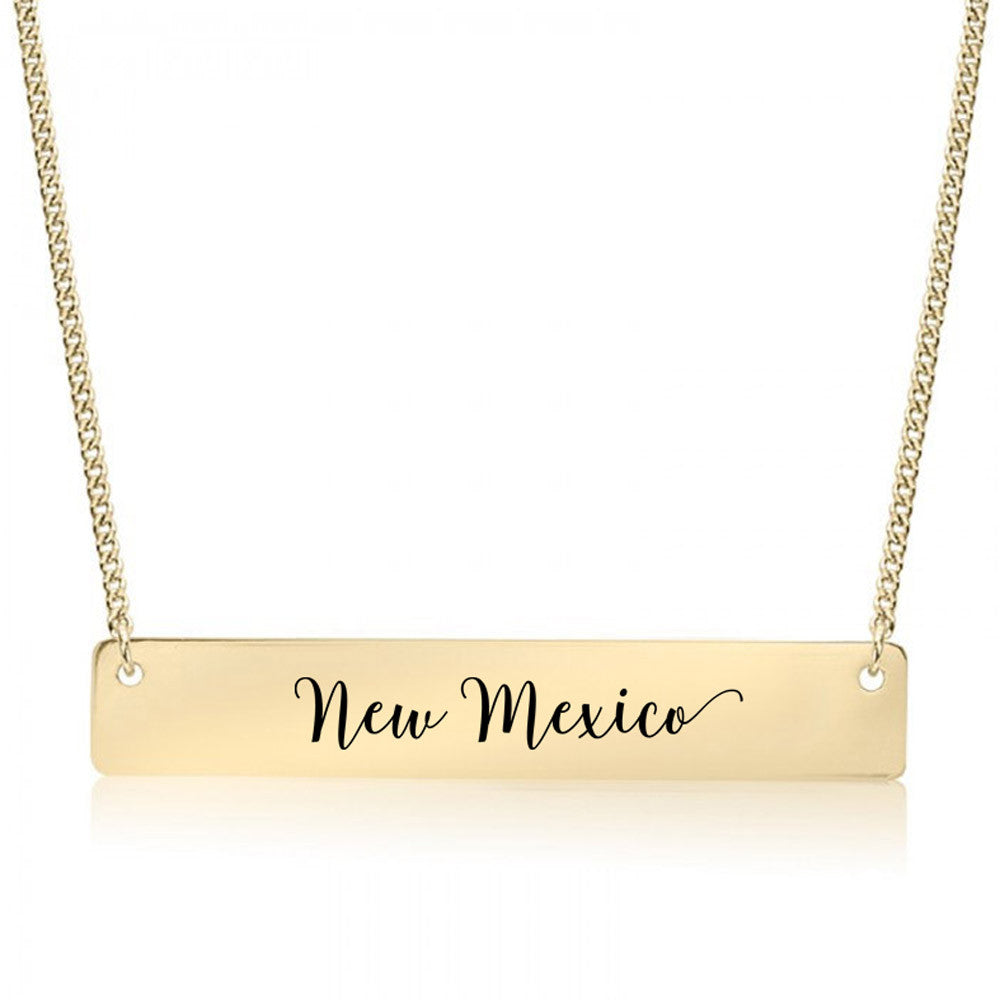 New Mexico Gold / Silver Bar Necklace - pipercleo.com