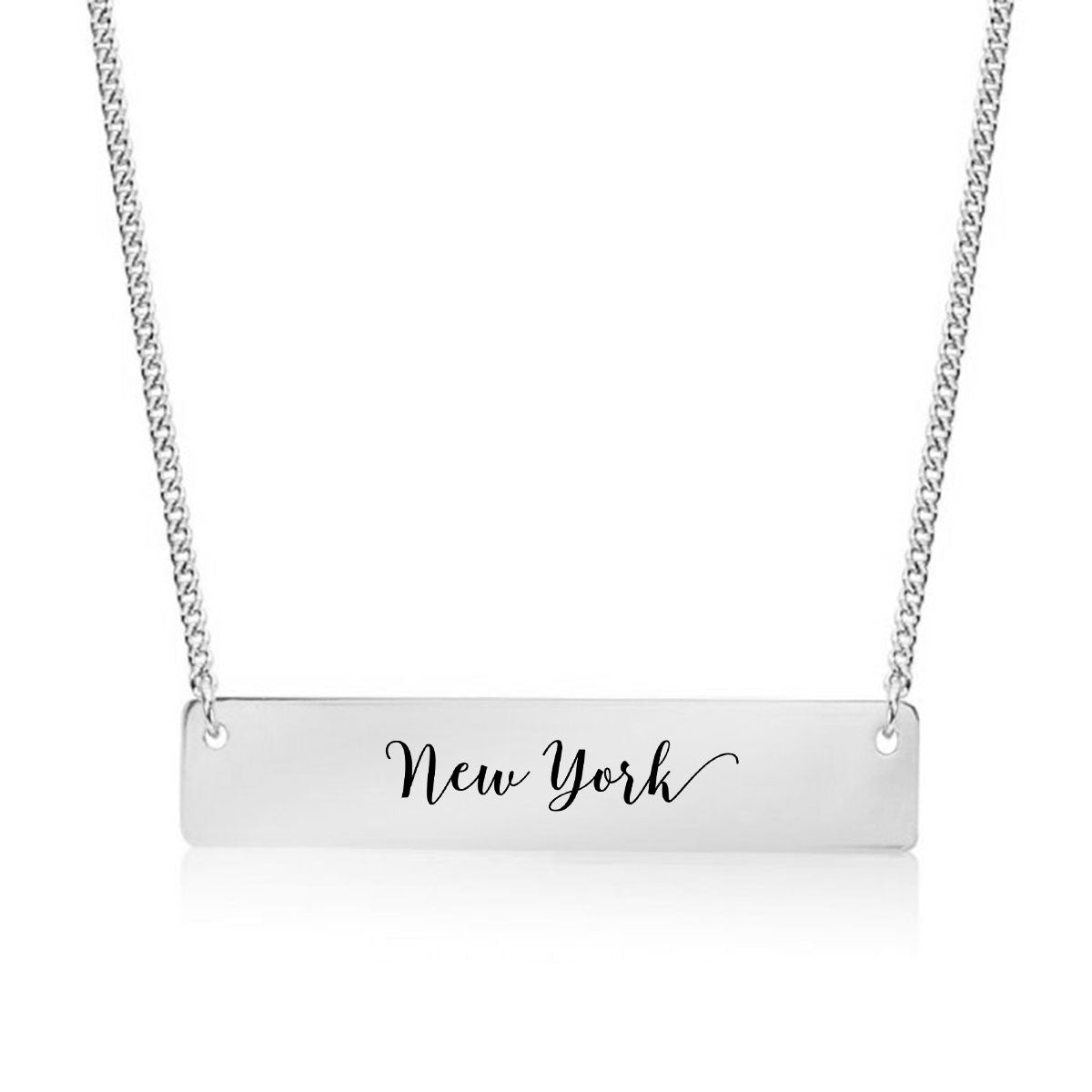 Home State Pride  Gold / Silver Bar Necklace - Select Your State! - pipercleo.com