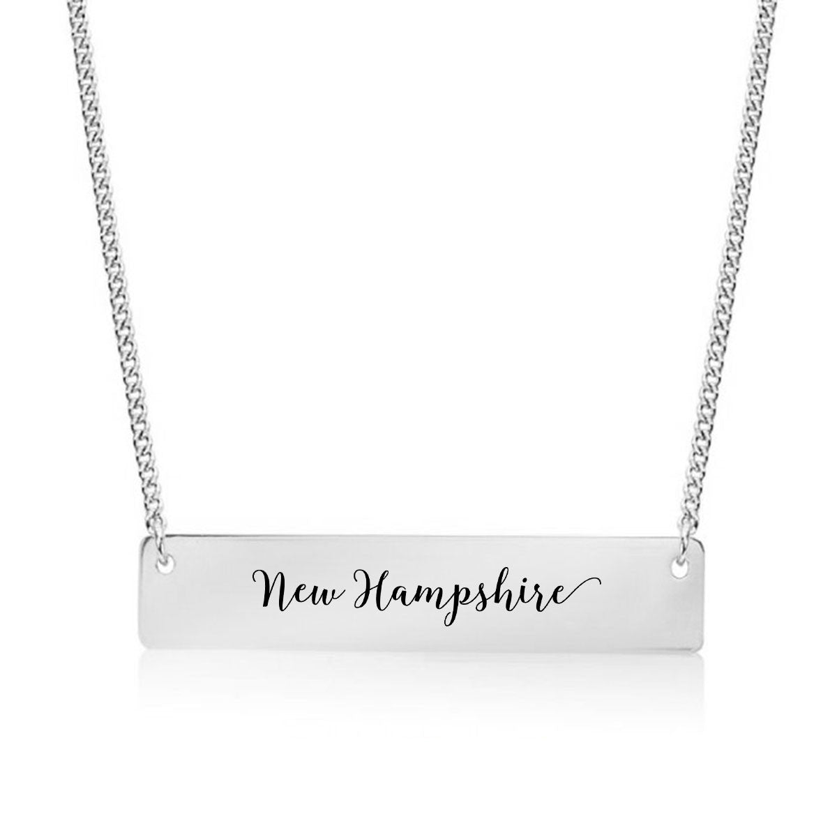 New Hampshire Gold / Silver Bar Necklace - pipercleo.com