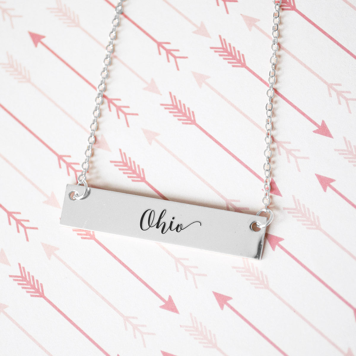 Home State Pride  Gold / Silver Bar Necklace - Select Your State! - pipercleo.com