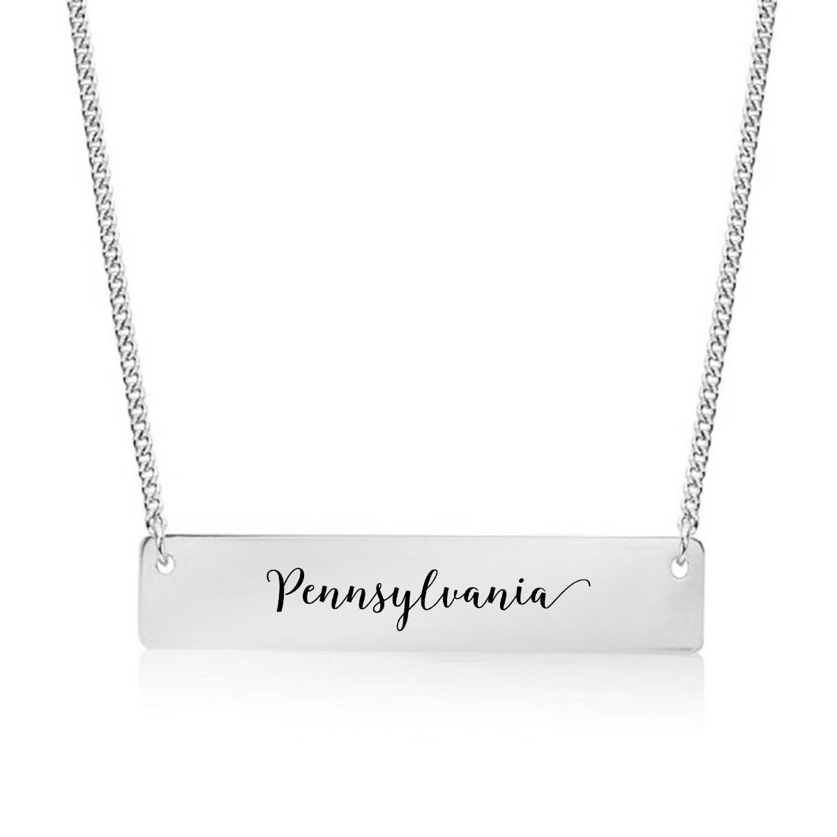 Home State Pride  Gold / Silver Bar Necklace - Select Your State! - pipercleo.com