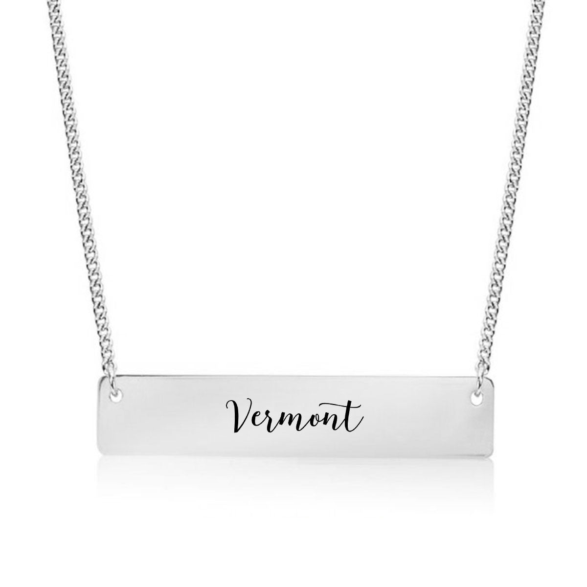 Home State Pride  Gold / Silver Bar Necklace - Select Your State! - pipercleo.com