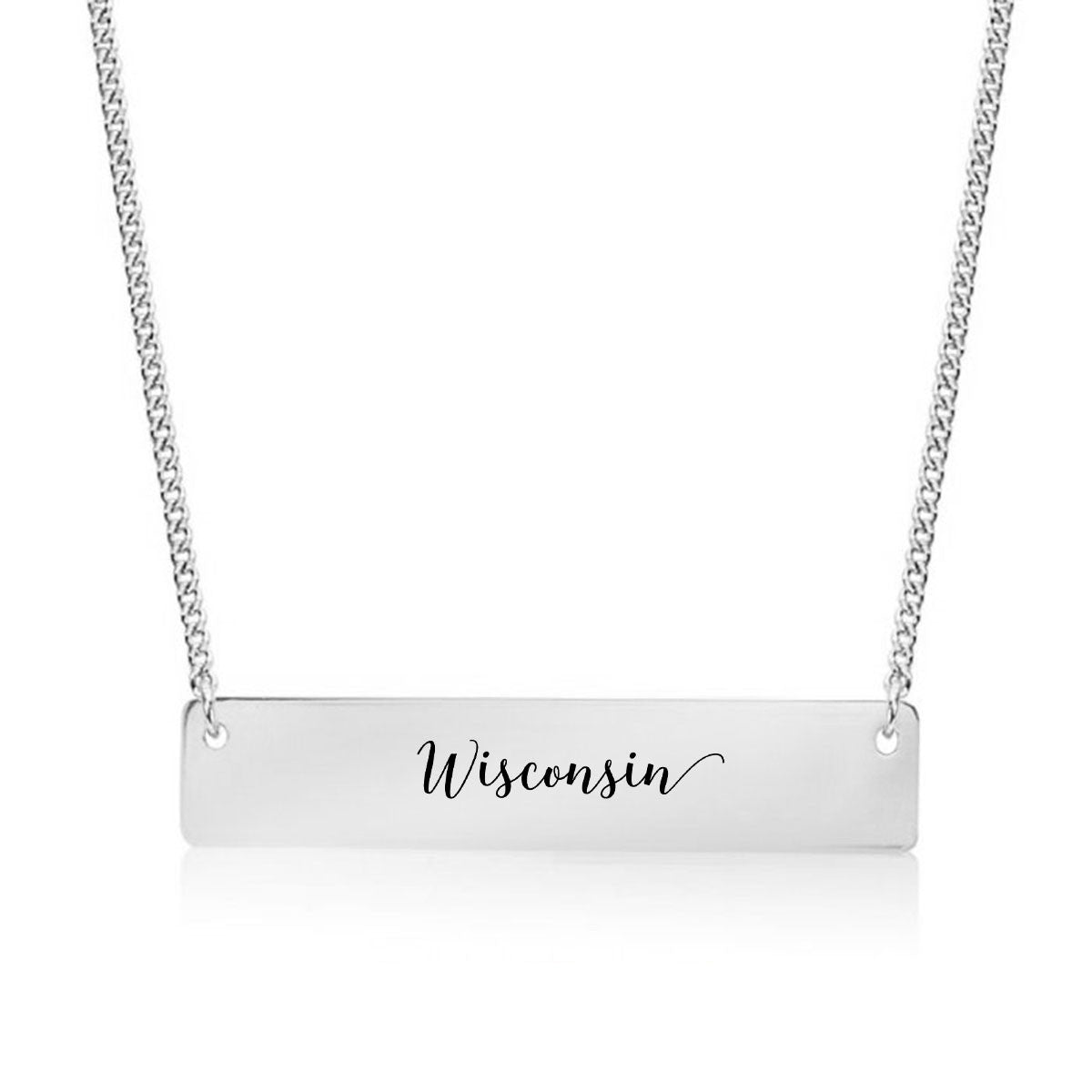 Home State Pride  Gold / Silver Bar Necklace - Select Your State! - pipercleo.com