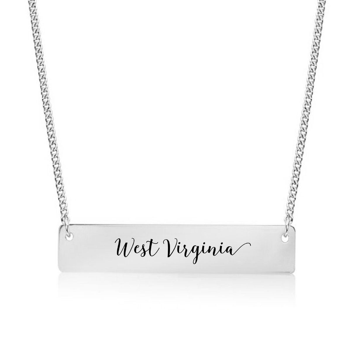 Home State Pride  Gold / Silver Bar Necklace - Select Your State! - pipercleo.com
