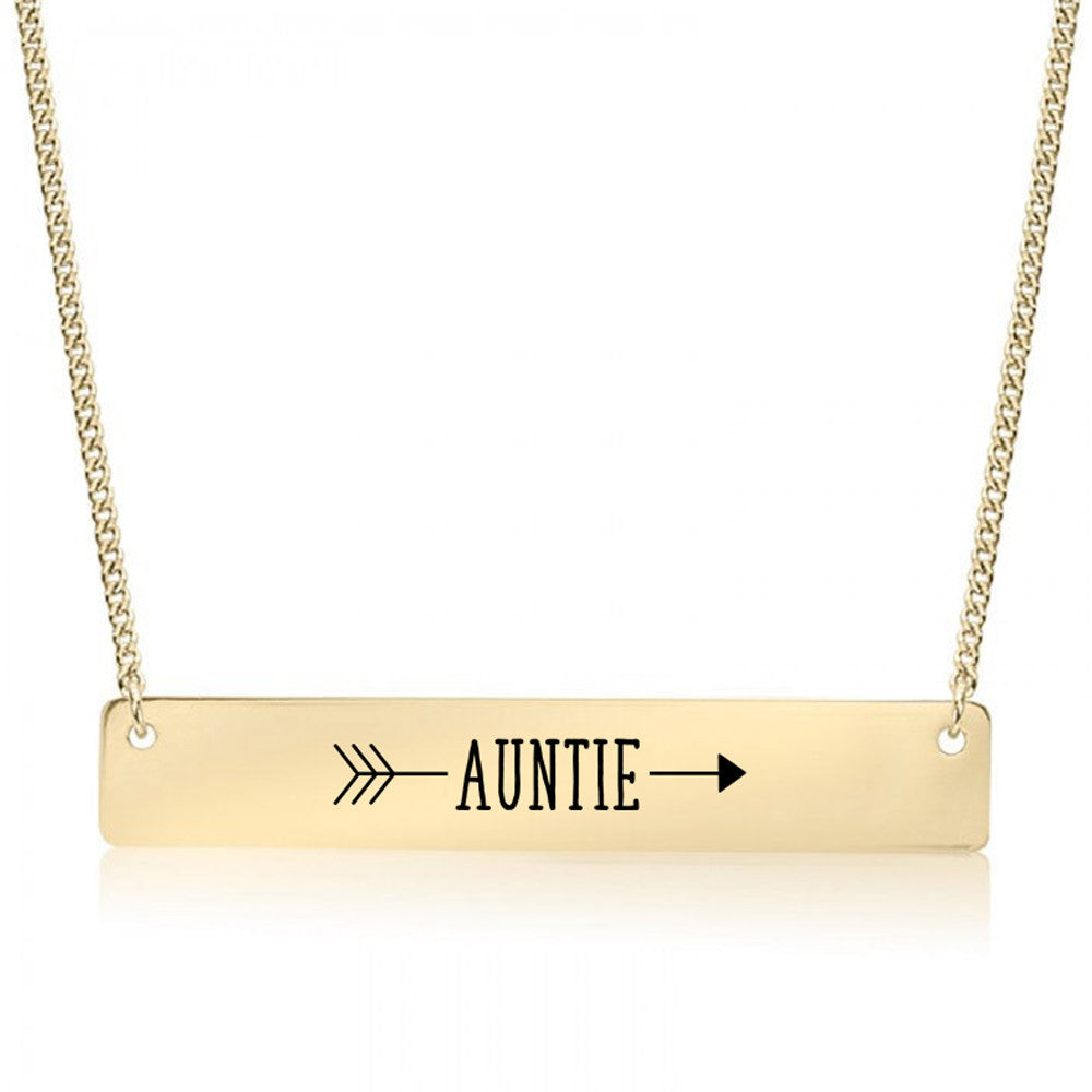 Auntie Arrow Gold / Silver Bar Necklace - pipercleo.com