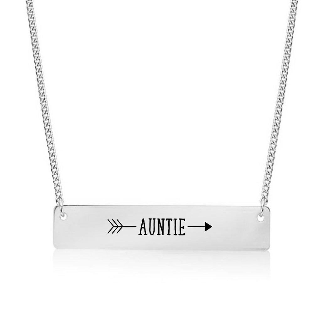 Auntie Arrow Gold / Silver Bar Necklace - pipercleo.com
