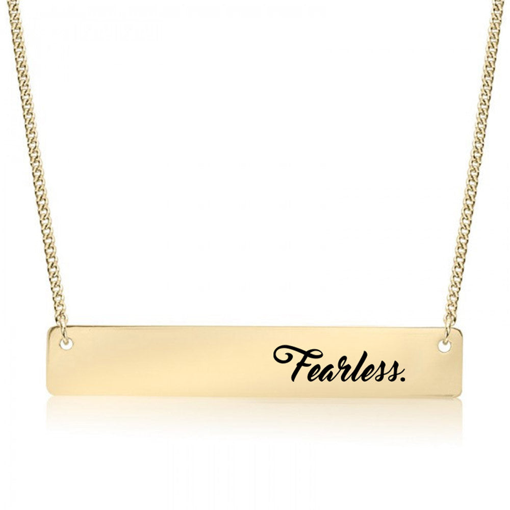 Fearless Gold / Silver Bar Necklace - pipercleo.com