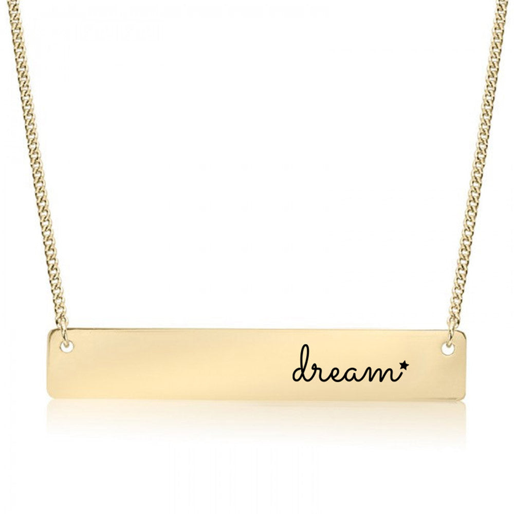 Dream Gold / Silver Bar Necklace - pipercleo.com