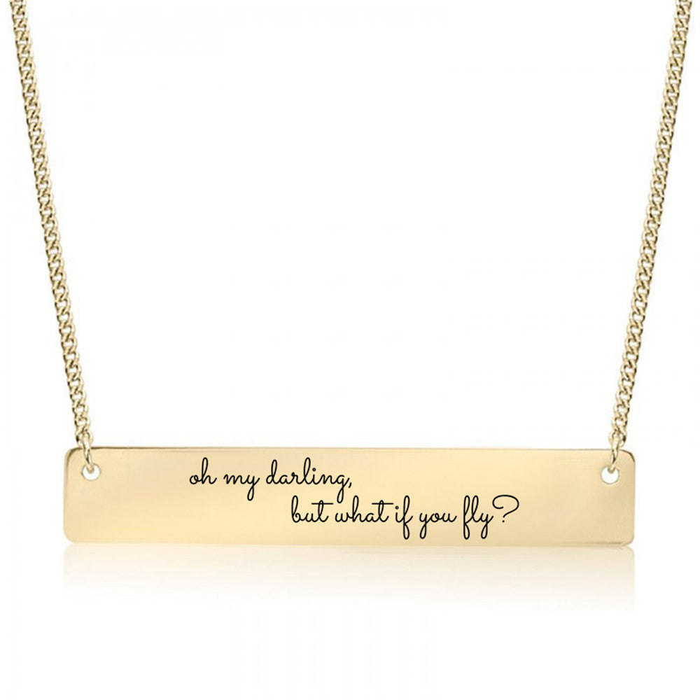 Flying Lessons Gold / Silver Bar Necklace - pipercleo.com