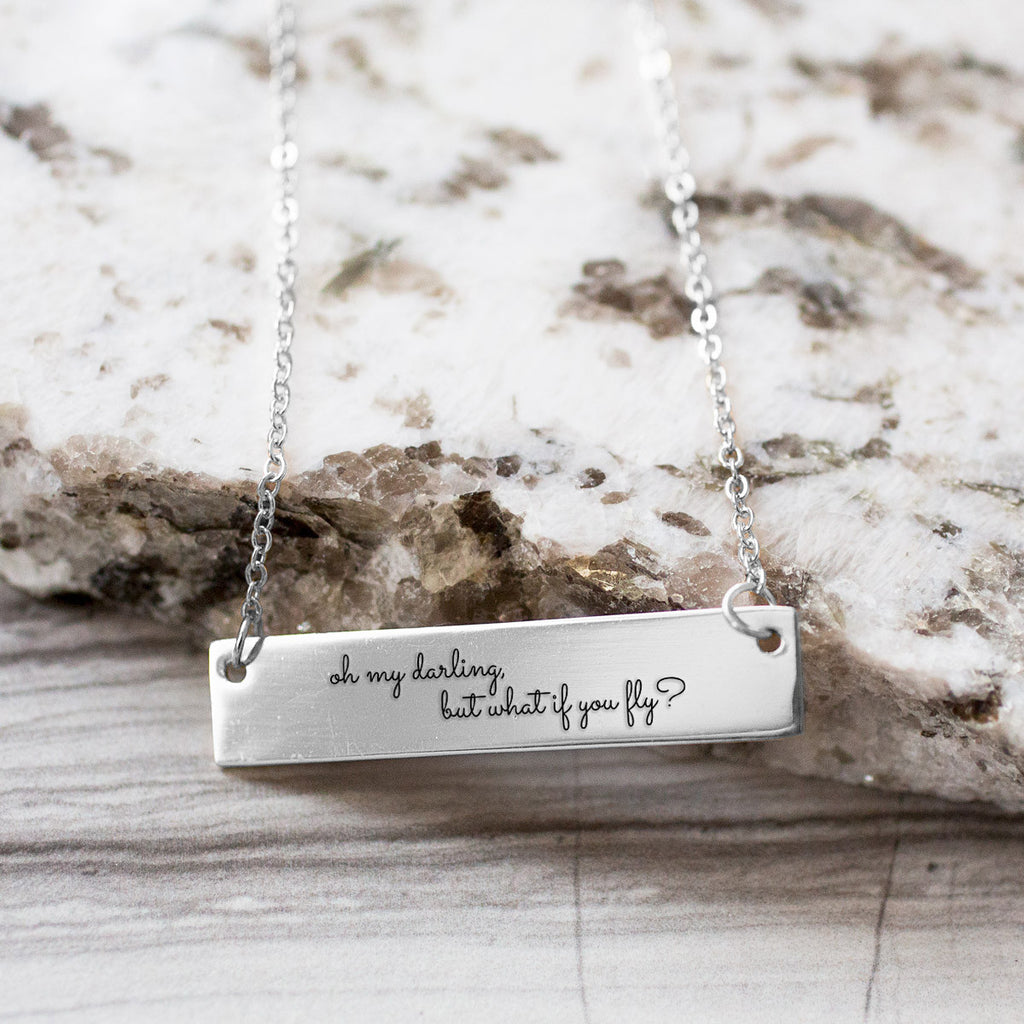 Flying Lessons Gold / Silver Bar Necklace - pipercleo.com