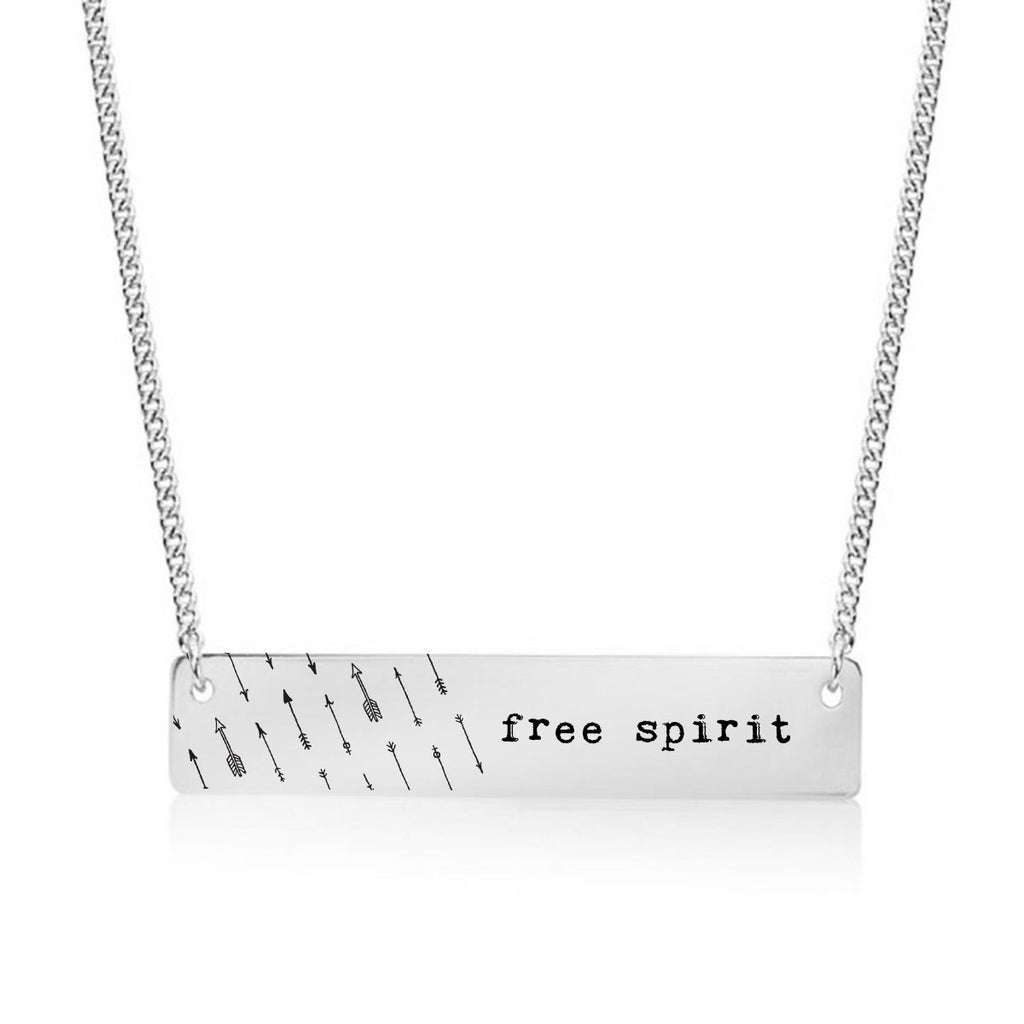 Free Spirit Gold / Silver Bar Necklace - Bridesmaid Gift - pipercleo.com