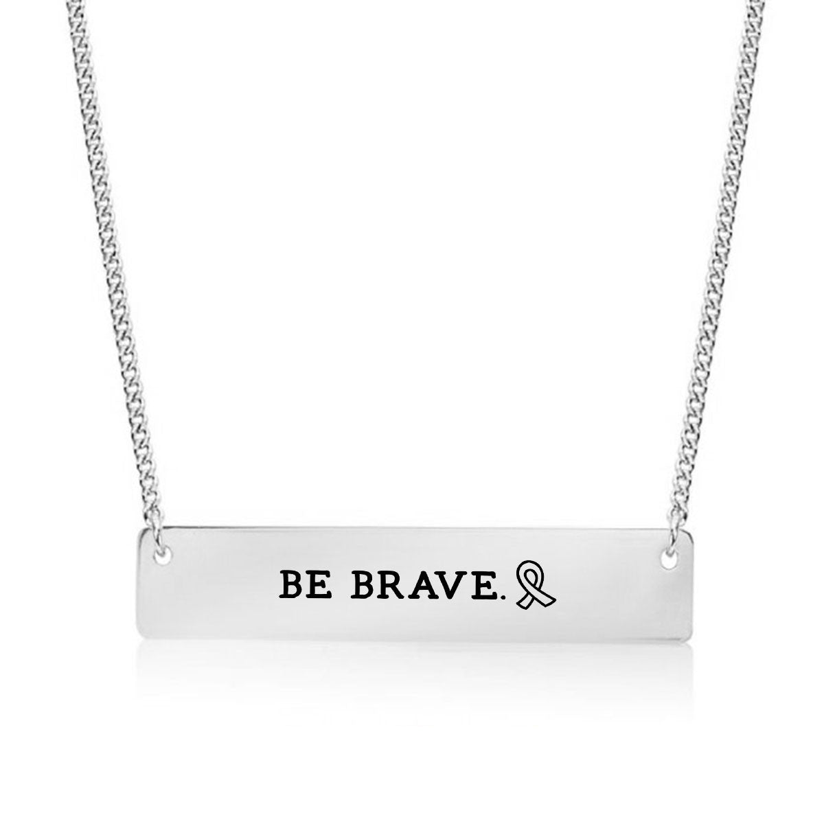 Brave Ribbon Gold / Silver Bar Necklace - pipercleo.com