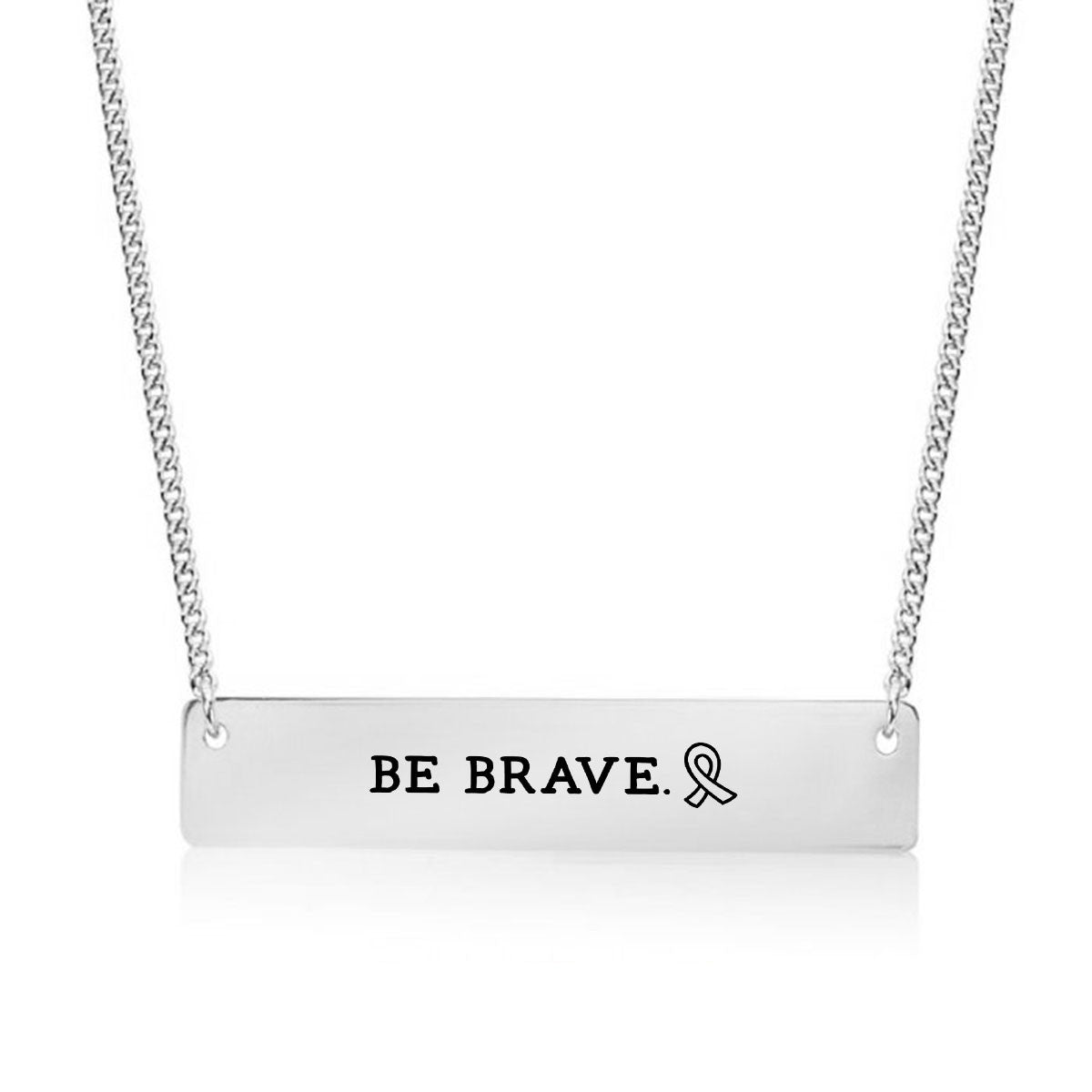 Brave Ribbon Gold / Silver Bar Necklace - pipercleo.com