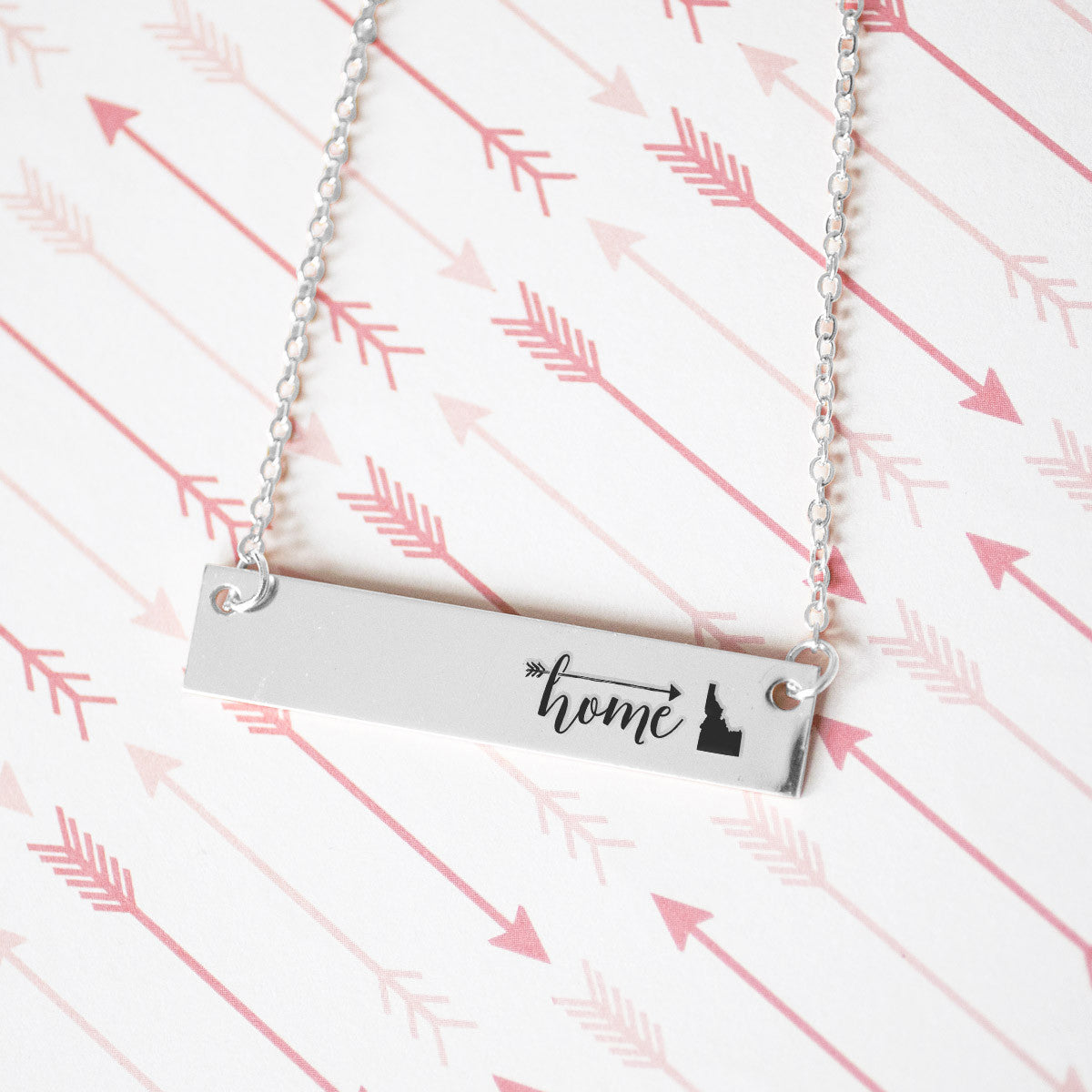 Home is Idaho Gold / Silver Bar Necklace - pipercleo.com