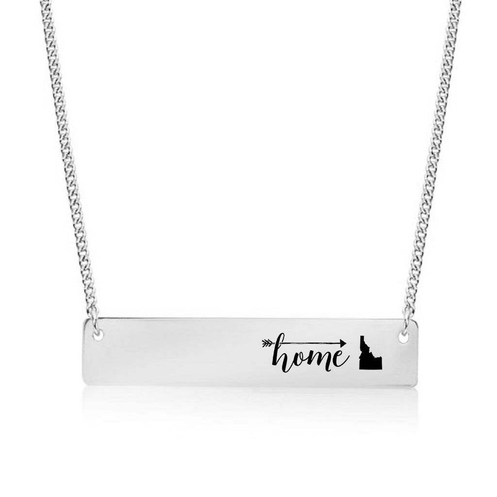 Home is Idaho Gold / Silver Bar Necklace - pipercleo.com