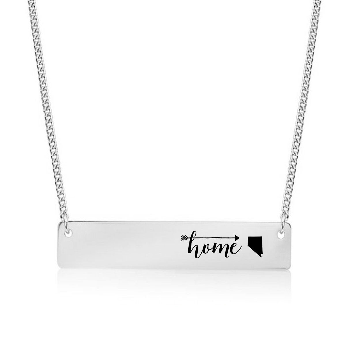 Home is Nevada Gold / Silver Bar Necklace - pipercleo.com