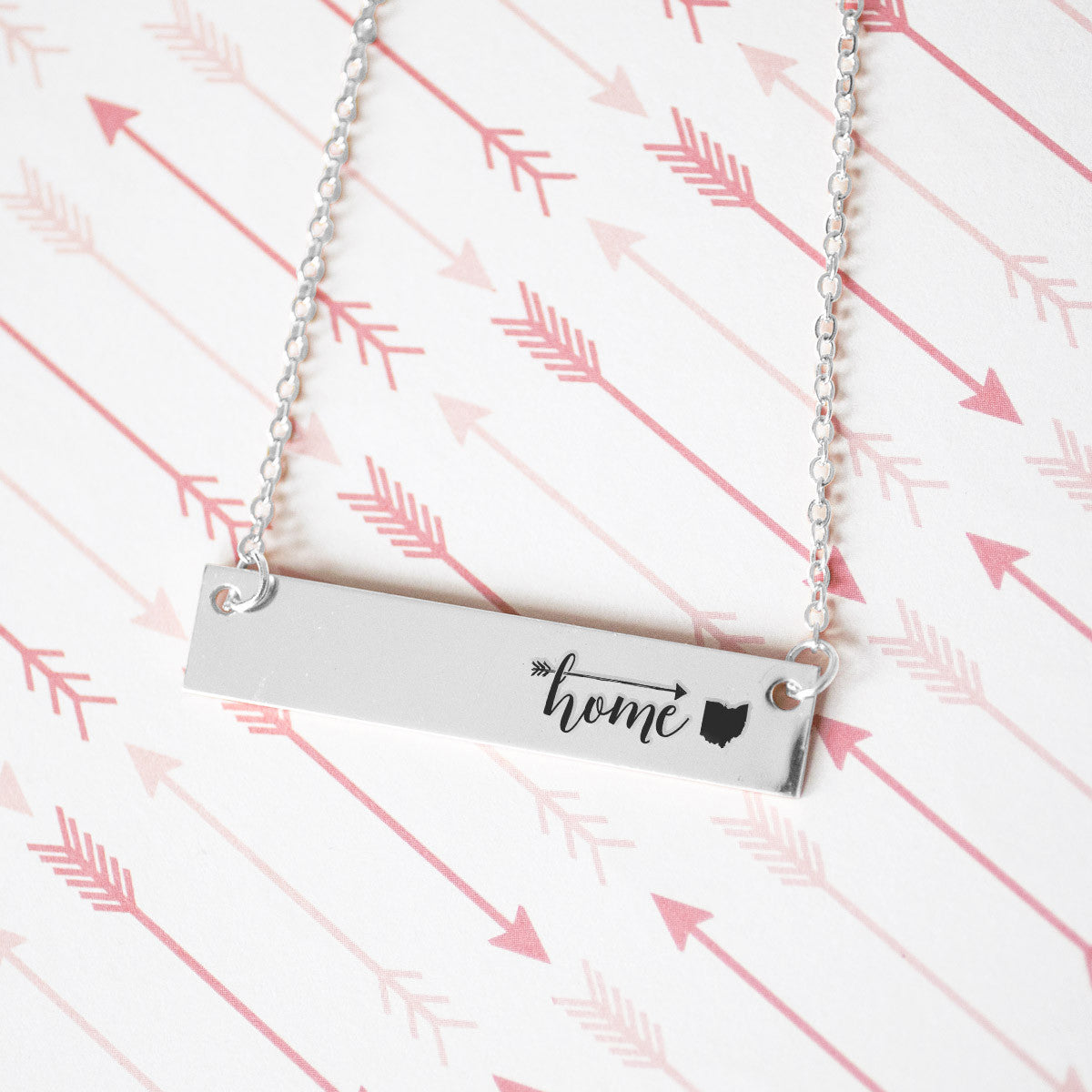 Home is Ohio Gold / Silver Bar Necklace - pipercleo.com