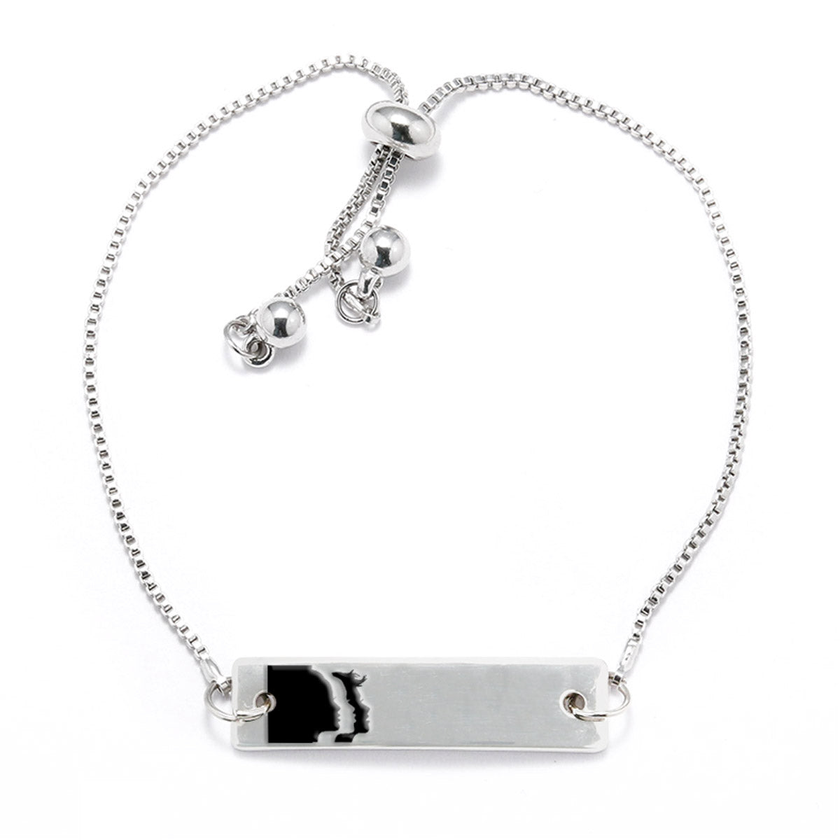 Women's March Logo Silver Bar Adjustable Bracelet - pipercleo.com