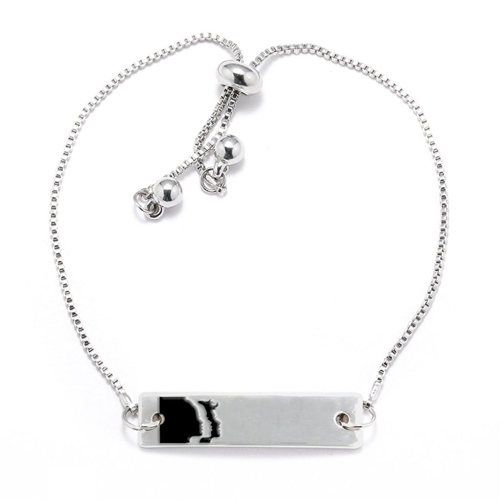 Women's March Logo Silver Bar Adjustable Bracelet - pipercleo.com