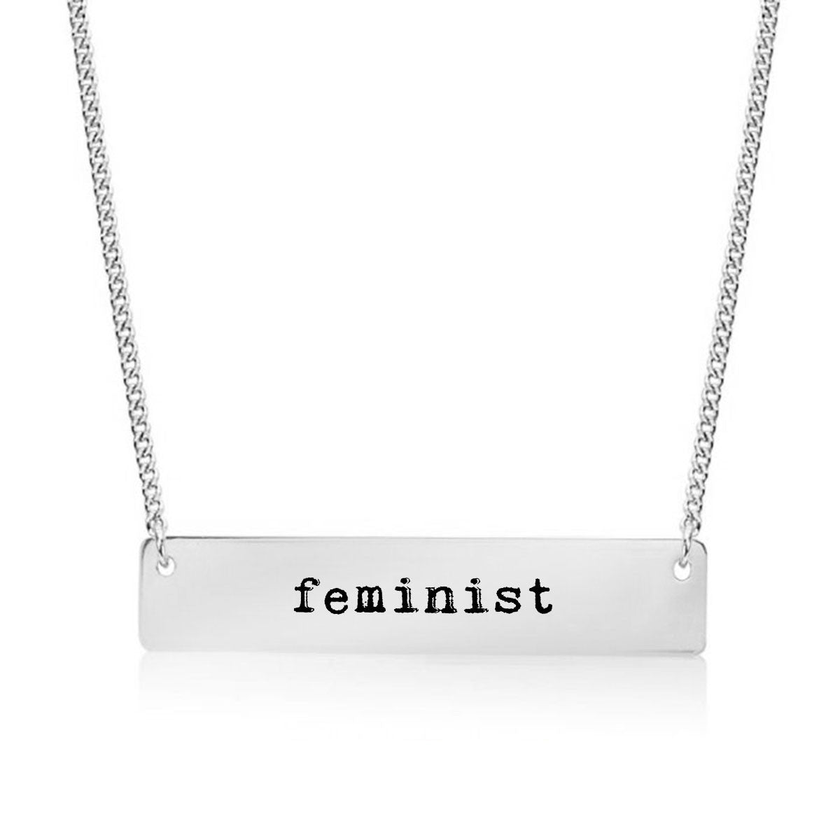 Feminist Gold / Silver Bar Necklace - pipercleo.com