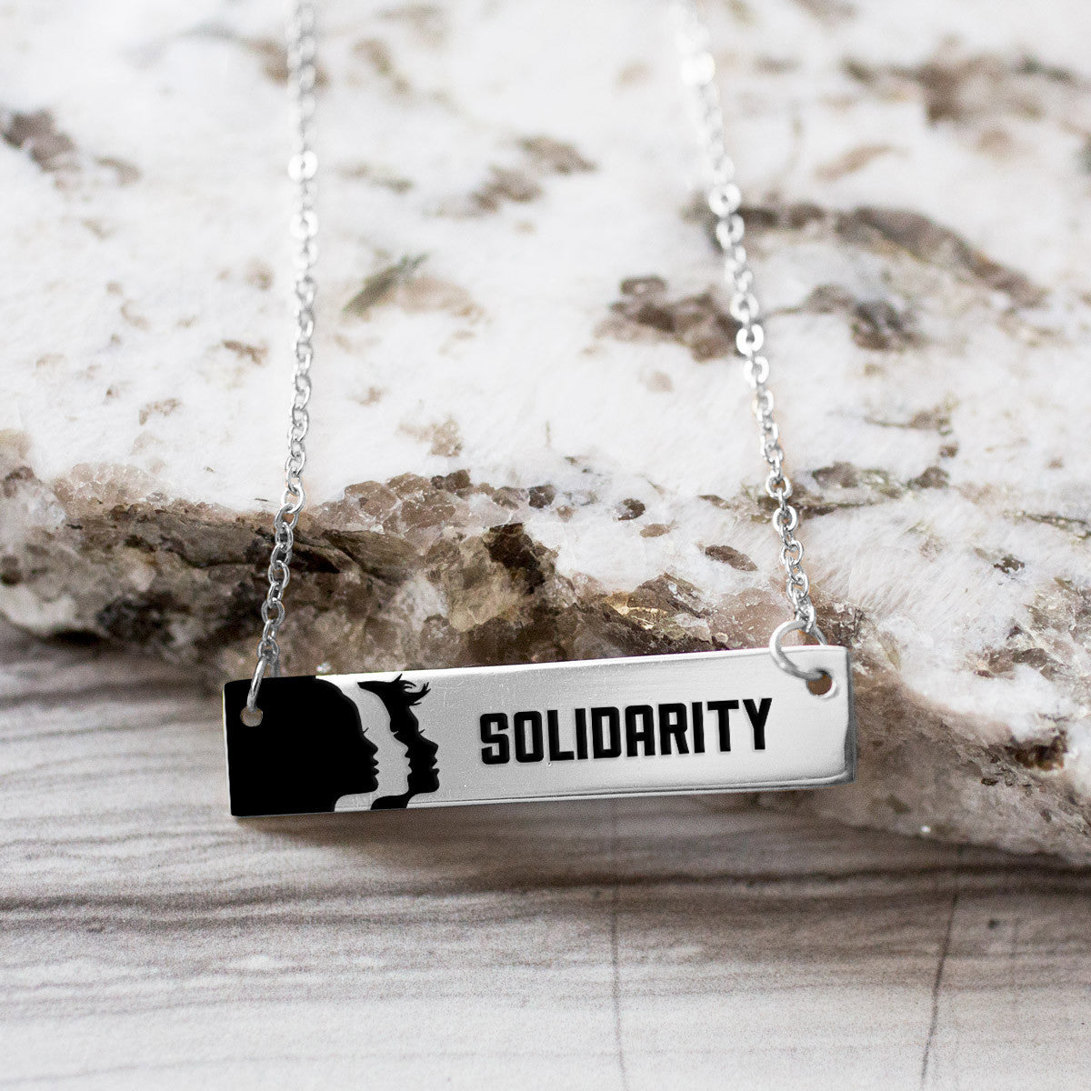 Solidarity Gold / Silver Bar Necklace - pipercleo.com