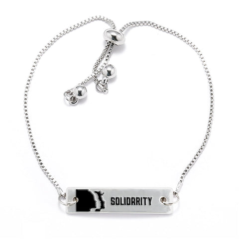 Solidarity Silver Bar Adjustable Bracelet