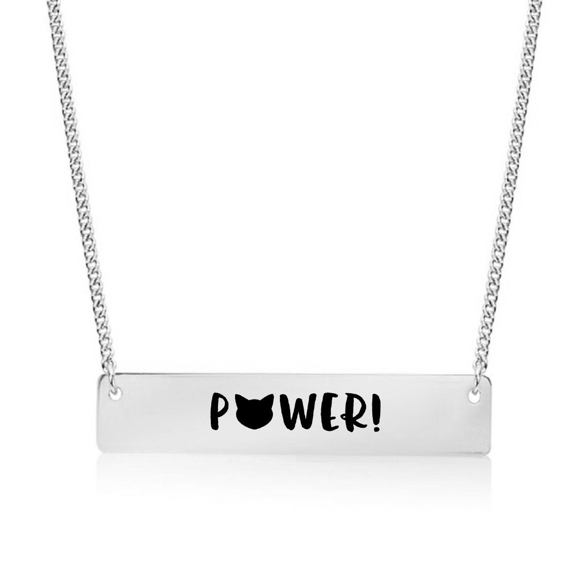 Pussy Power Gold / Silver Bar Necklace - pipercleo.com