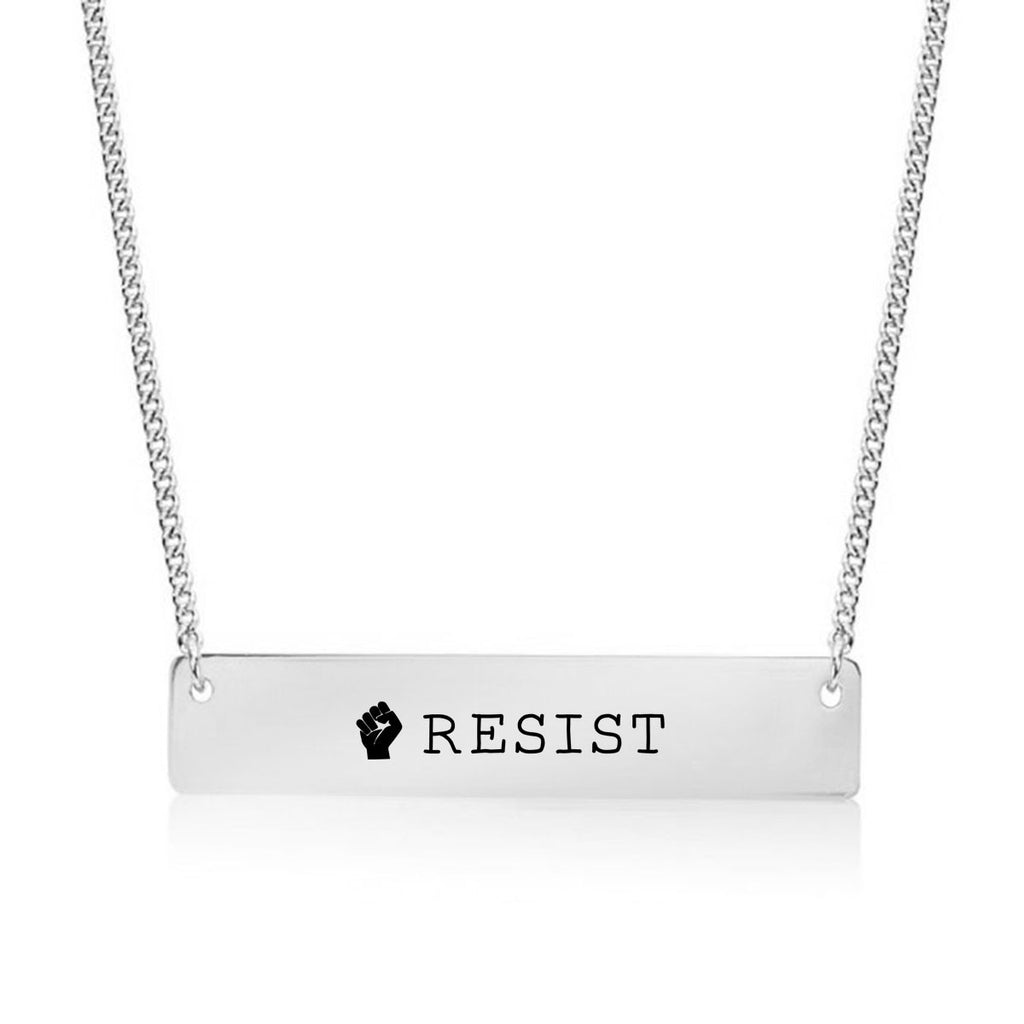 Resist Gold / Silver Bar Necklace - pipercleo.com