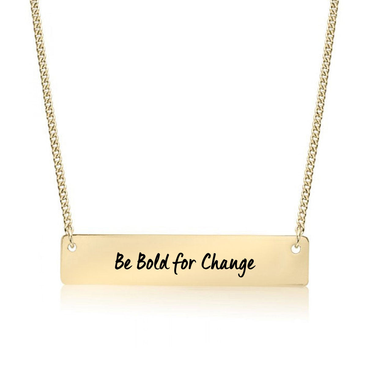 Be Bold for Change Gold / Silver Bar Necklace - pipercleo.com