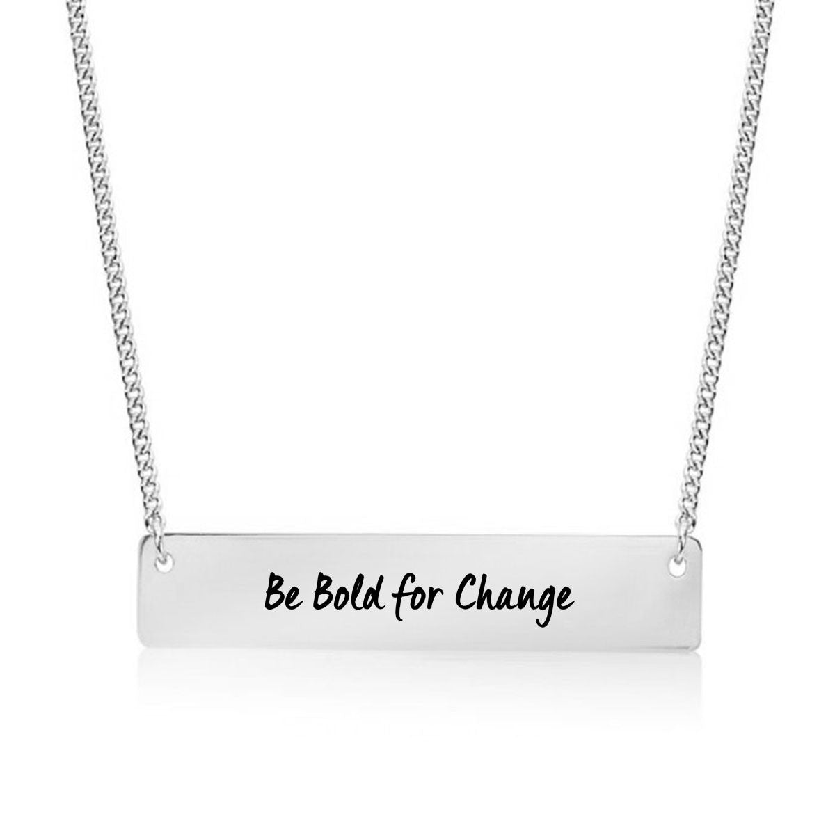 Be Bold for Change Gold / Silver Bar Necklace - pipercleo.com