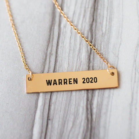 Warren 2020 Gold / Silver Bar Necklace - pipercleo.com