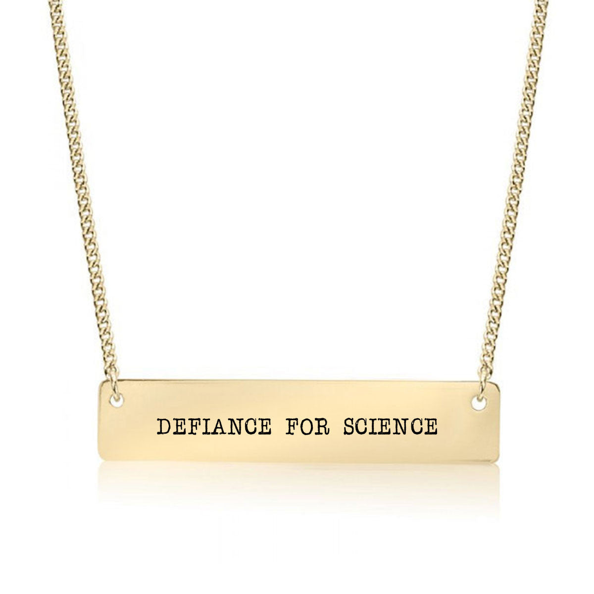 Defiance for Science Gold / Silver Bar Necklace - pipercleo.com