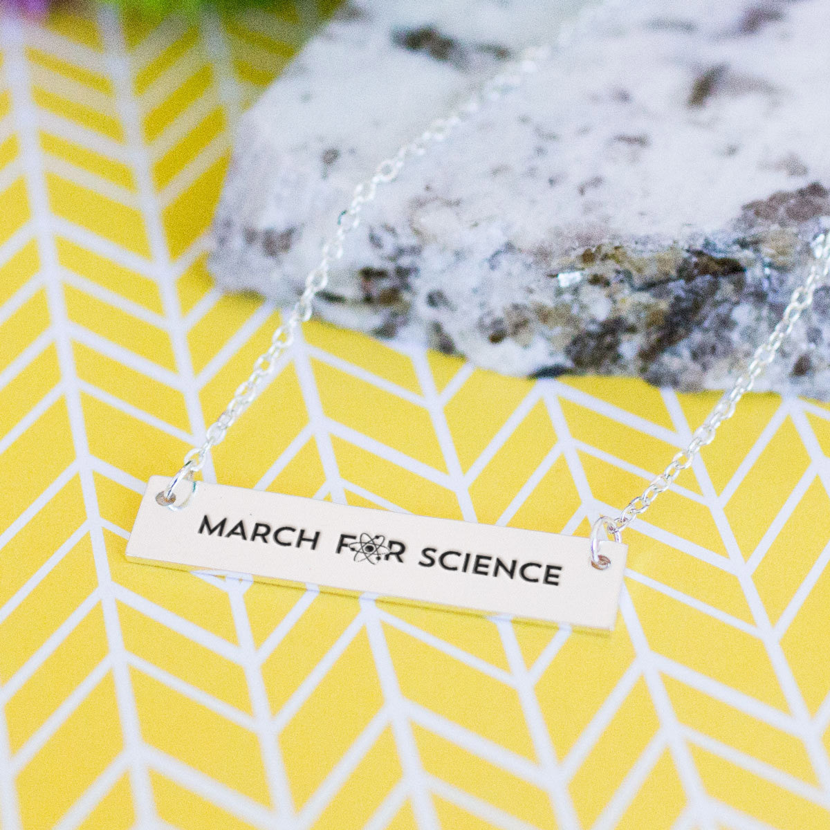 March for Science Gold / Silver Bar Necklace - pipercleo.com