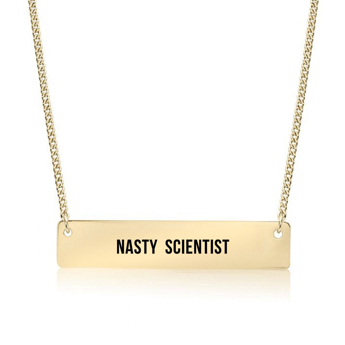 Nasty Scientist Gold / Silver Bar Necklace - pipercleo.com