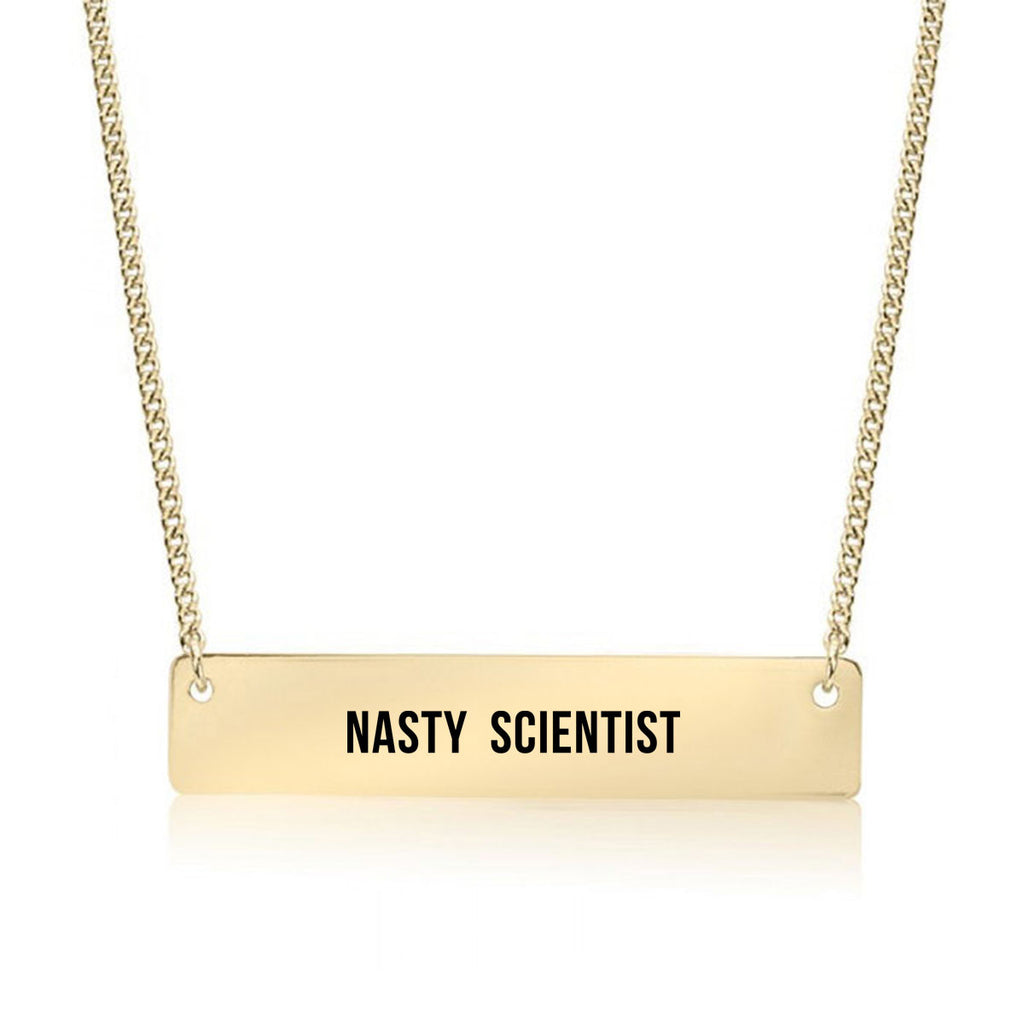 Nasty Scientist Gold / Silver Bar Necklace - pipercleo.com