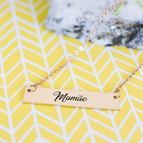 Mamãe Gold / Silver Bar Necklace - pipercleo.com