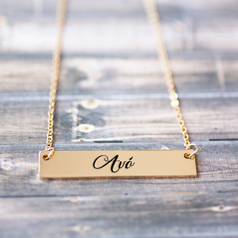 Avó Gold / Silver Bar Necklace - pipercleo.com