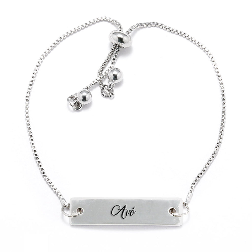 Avó Silver Bar Adjustable Bracelet - pipercleo.com