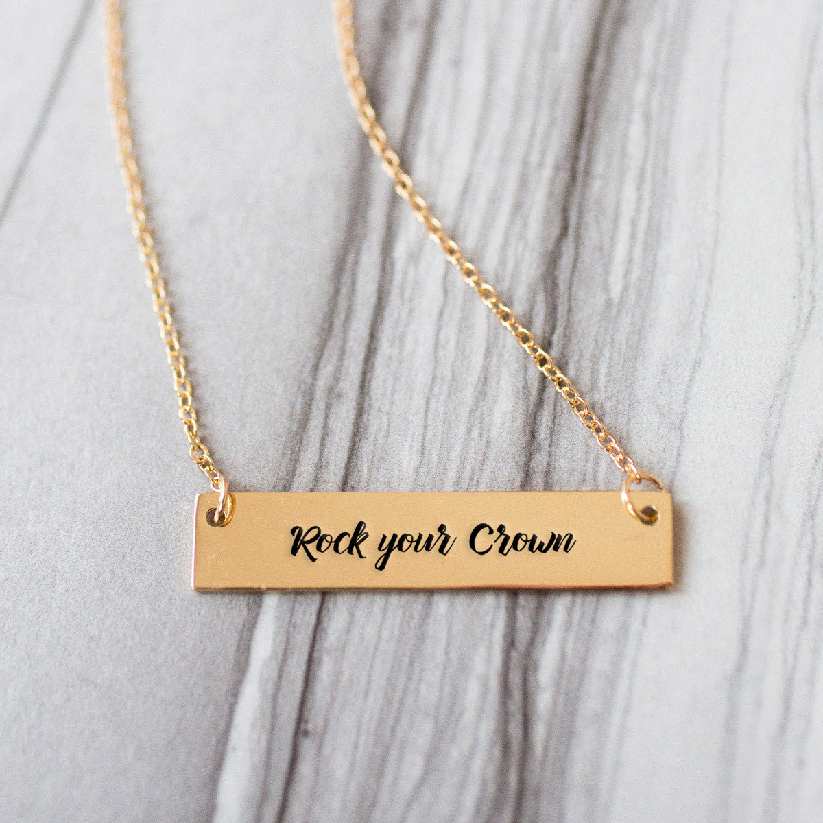 Rock Your Crown Gold / Silver Bar Necklace - pipercleo.com