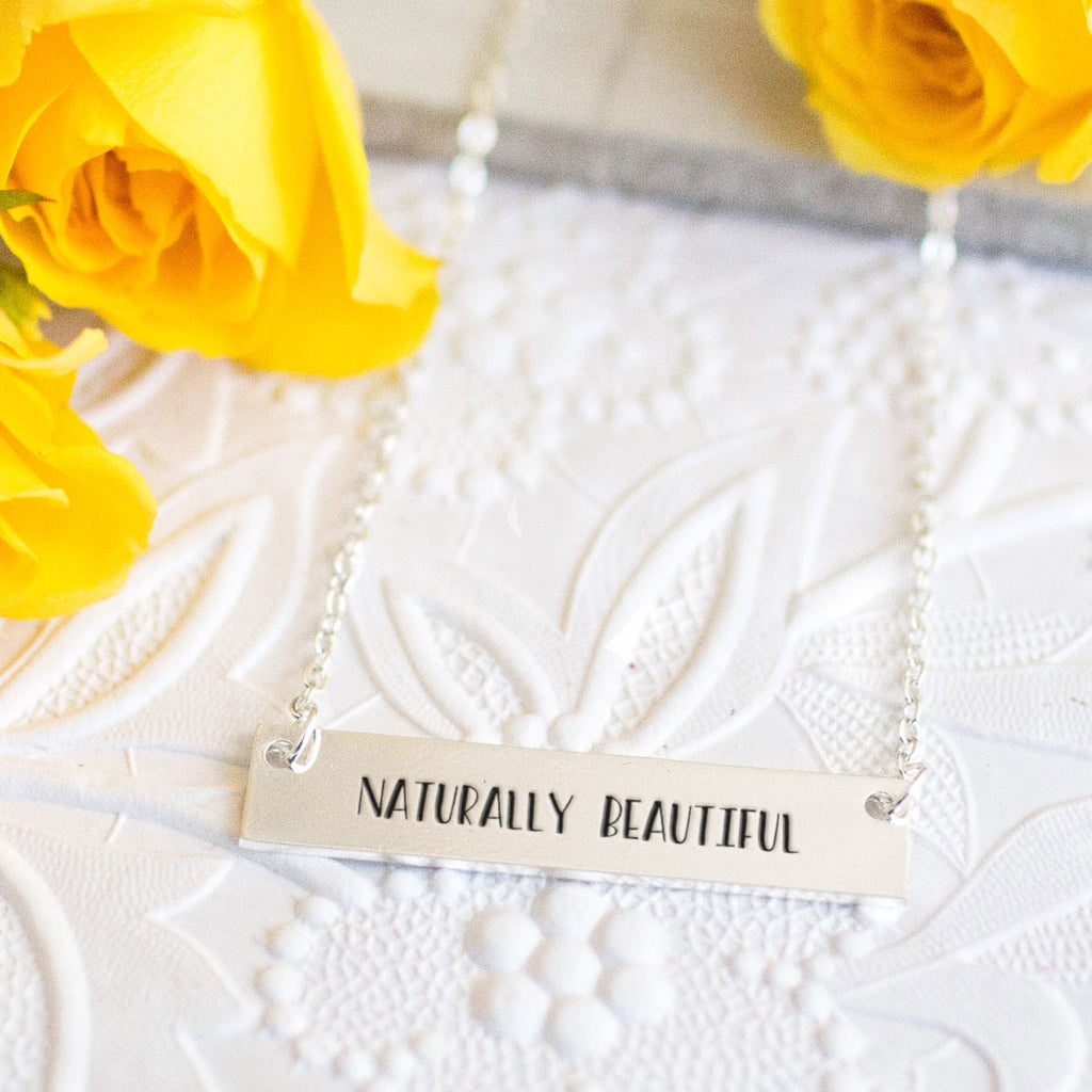 Naturally Beautiful Gold / Silver Bar Necklace - pipercleo.com