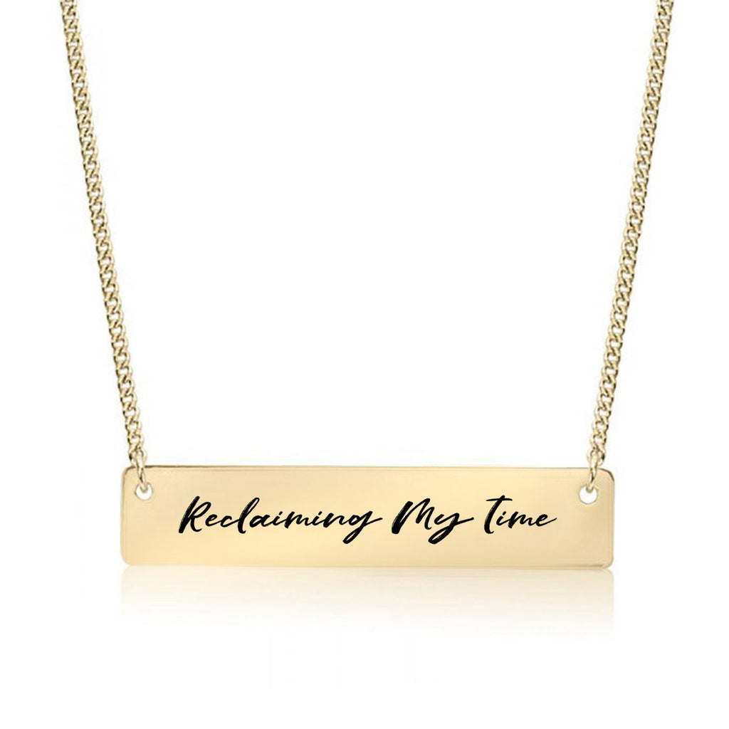 Reclaiming My Time Gold / Silver Bar Necklace - pipercleo.com