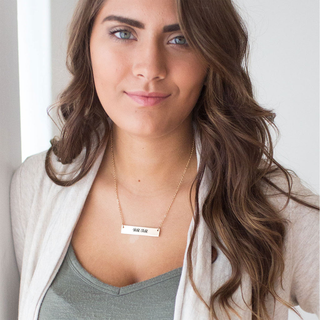 Wild Child Gold / Silver Bar Necklace - pipercleo.com