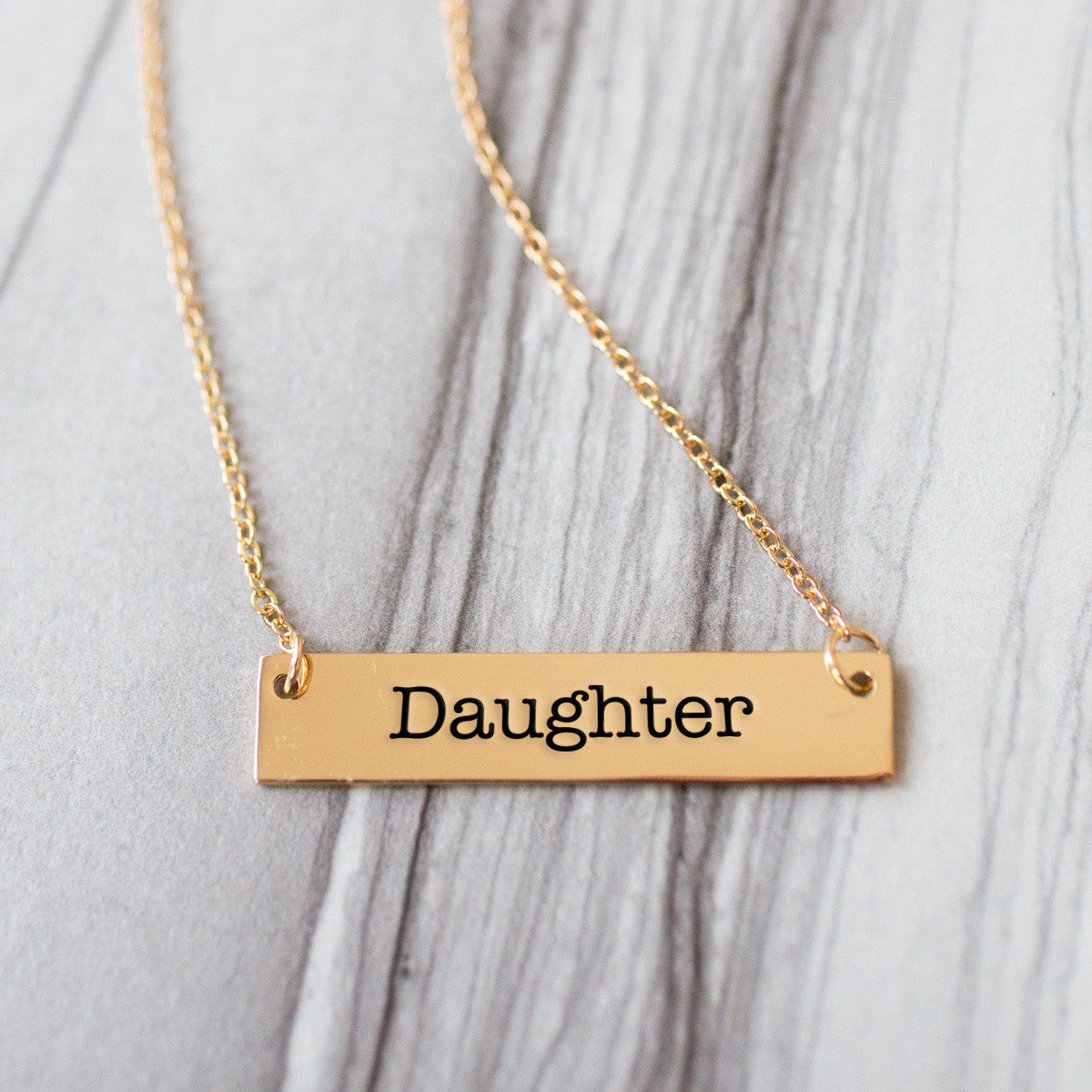 Daughter Gold / Silver Bar Necklace - pipercleo.com