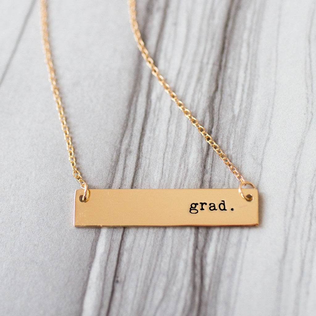 Grad Gold / Silver Bar Necklace - pipercleo.com