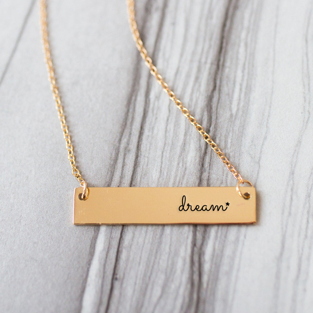Dream Gold / Silver Bar Necklace - pipercleo.com