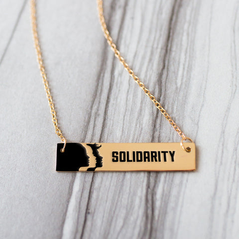 Solidarity Gold / Silver Bar Necklace - pipercleo.com