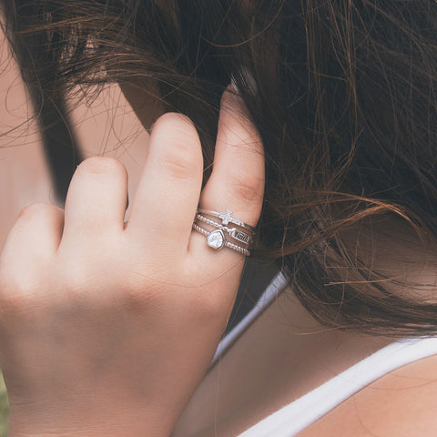 Faith Sterling Silver Ring Set